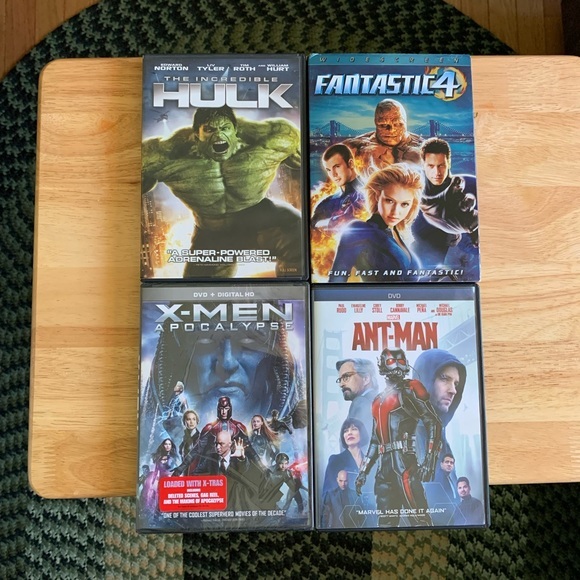 Lot of 4 DVDs The Incredible Hulk, Fantastic 4, X-Men Apocalypse, & Ant-Man - Picture 1 of 9
